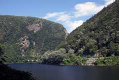 Mt Minsi and Mt Tammany split by the Delaware River in Delaware Water Gap National Recreation Area Mt Minsi and Mt Tammany split by the Delaware River in Delaware Water Gap National Recreation Area