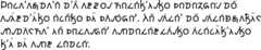 Sample text in the Osage for Navajo 𐓄𐓣𐓧𐓘ꞌ𐓘𐓯𐓰𐓘ꞌ𐓣̄ 𐓰ʼ𐓘̋ 𐓘𐓳𐓴𐓪𐓡 𐓵𐓣𐓩𐓣́𐓤ʼ𐓛𐓡𐓤𐓪 𐓬𐓣𐓰𐓣𐓻𐓞𐓣͘𐓡 𐓰𐓪̋ 𐓘𐓡𐓛̄𐓳𐓰ʼ𐓛̄𐓤𐓪 𐓣́𐓧𐓣̋͘𐓤𐓪 𐓬𐓛̄ 𐓬𐓘̄𐓡𐓪́𐓞𐓣͘ꞌ. 𐒳𐓣̋ 𐓡𐓘́𐓩𐓣́ꞌ 𐓰𐓪̋ 𐓡𐓘́𐓩𐓣́𐓱𐓯𐓘𐓥𐓛̄𐓮 𐓢𐓣̄𐓡𐓰𐓘̄𐓮𐓵𐓘ꞌ 𐓛𐓣̋ 𐓬𐓣𐓩𐓘𐓡𐓝𐓣́͘ꞌ 𐓘𐓡𐓣𐓰𐓣𐓩𐓣́𐓳𐓩𐓘́𐓡𐓤𐓪 𐓘́𐓧𐓣́𐓧𐓛̄𐓤ʼ𐓛𐓡𐓤𐓪 𐓤ʼ𐓛́ 𐓬𐓛̄ 𐓘𐓡𐓣𐓳 𐓩𐓣̄𐓰𐓧𐓣́͘.
