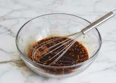 Bowl of whisked marinade.
