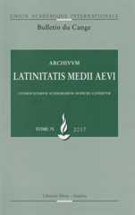 Archivum Latinitatis Medii Aevi Archivum Latinitatis Medii Aevi