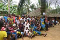 Members of Ilinga community, in DRC’s Equateur Province, celebrate as their community forest is officially granted in September 2018. Ilinga is one of several communities supported by the Rainforest Foundation UK and its local partners to map their forests and obtain a community forest. Members of Ilinga community, in DRC’s Equateur Province, celebrate as their community forest is officially granted in September 2018. Ilinga is one of several communities supported by the Rainforest Foundation UK and its local partners to map their forests and obtain a community forest.