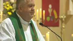 Fr Kevin Reynolds received several standing ovations at mass Fr Kevin Reynolds received several standing ovations at mass