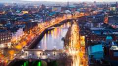 A viewpoint over O Connell Bridge and Dublin City A viewpoint over O Connell Bridge and Dublin City