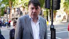 Father Ted co-creator Graham Linehan is pictured arriving at Westminster Magistrates' Court in London Father Ted co-creator Graham Linehan is pictured arriving at Westminster Magistrates' Court in London
