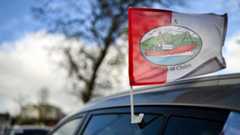 A Dingle flag flies in the wind on a car window before the AIB Munster GAA Football Senior Club Championship semi-final match between Dingle and Mungret St. Pauls at Austin Stack Park in Tralee, Kerry A Dingle flag flies in the wind on a car window before the AIB Munster GAA Football Senior Club Championship semi-final match between Dingle and Mungret St. Pauls at Austin Stack Park in Tralee, Kerry