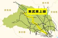東武東上線の位置