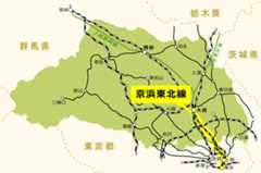 京浜東北線の位置(埼玉県内区間)