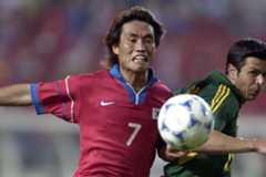 Korea edged out the Socceroos 1-0 at the 2001 Confederations Cup. Korea edged out the Socceroos 1-0 at the 2001 Confederations Cup.