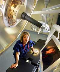 Theatre manager Maxine Calver in North Shore Hospital's new cardiovascular unit, 2007