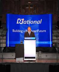 Prime Minister John Key addresses the National Party conference, 2011