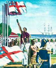 Chiefs choose the United Tribes' flag