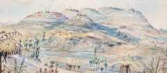 Māori settlement, Bay of Islands, about 1835