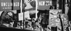 Window display for <em>Unclimbed New Zealand</em> by John Pascoe, 1939