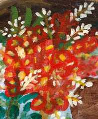 Detail from Teuane Tibbo, 'Samoan village scene'