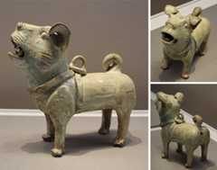 緑釉犬 中国 後漢時代・2~3世紀 武吉道一氏寄贈