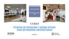 Noticia Curso sobre Técnicas de mediación y buenos oficios para defensorías universitarias