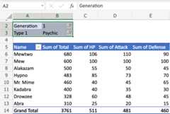 Pivot Table Filter Highlighted