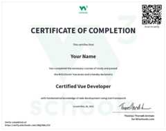 Vue Certificate
