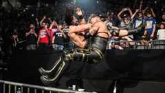 Damian Priest hits Drew McIntyre with a massive South of Heaven through tables: Backlash 2025 highlights WWE Photo