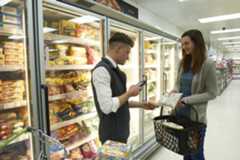 MC3300X Turret Grocery Lady with basket Application Photo (PNG)